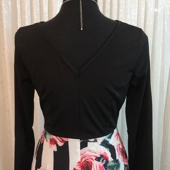 Vintage Floral Print Belted 1950s Dress - Picture 5 of 8